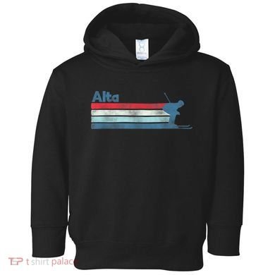 Alta Utah Retro Ski Toddler Hoodie