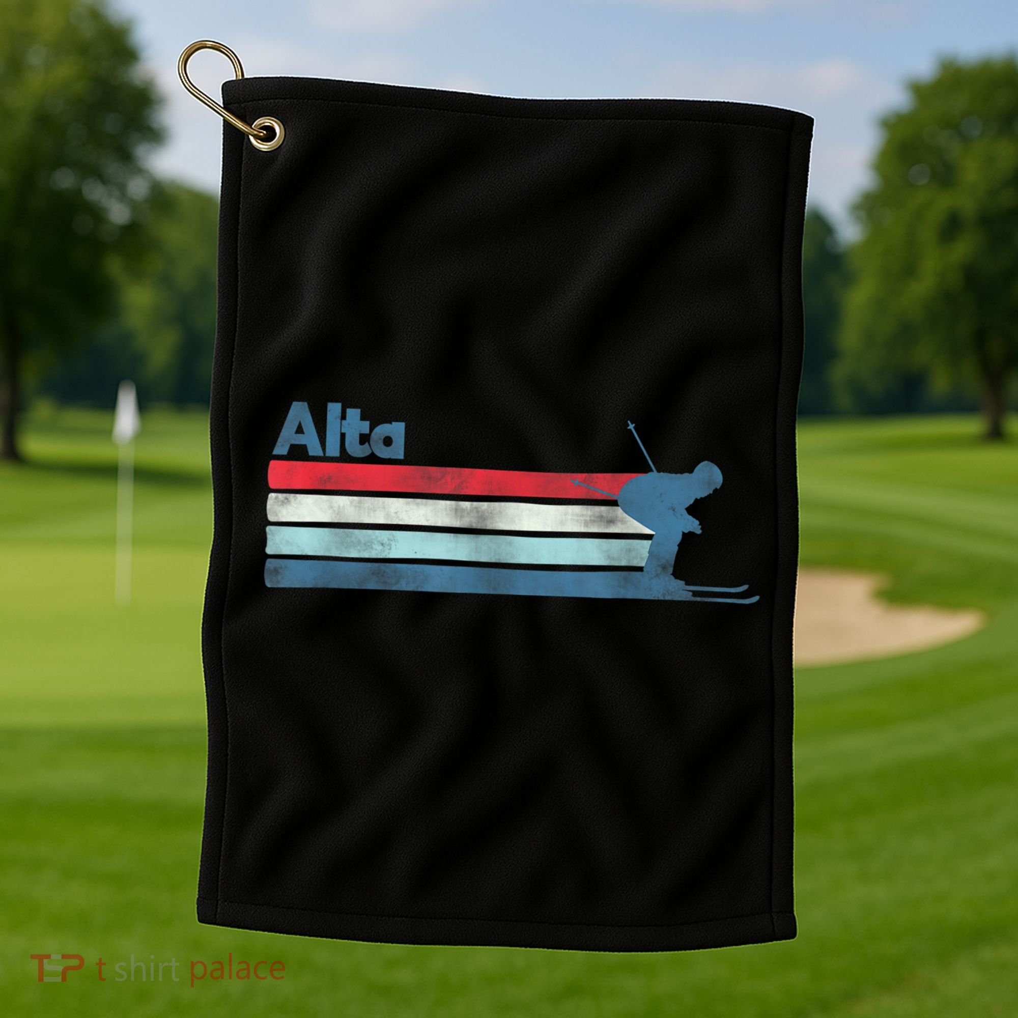 Alta Utah Retro Ski Golf Towel
