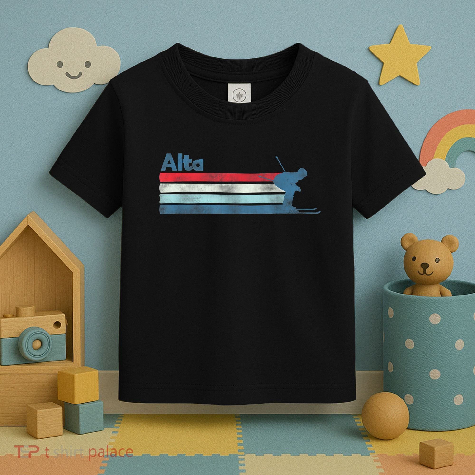 Alta Utah Retro Ski Toddler T-Shirt