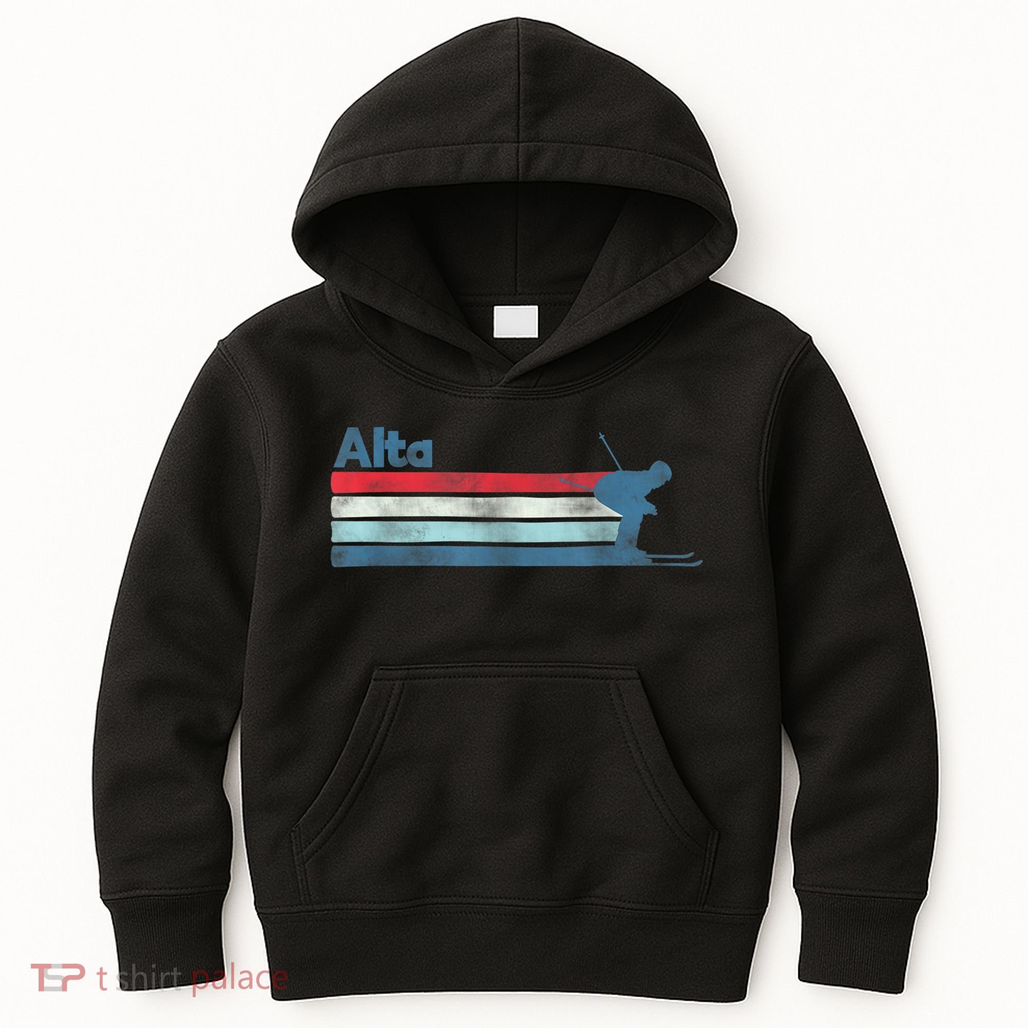 Alta Utah Retro Ski Kids Hoodie