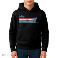 Alta Utah Retro Ski Kids Hoodie thumb 4