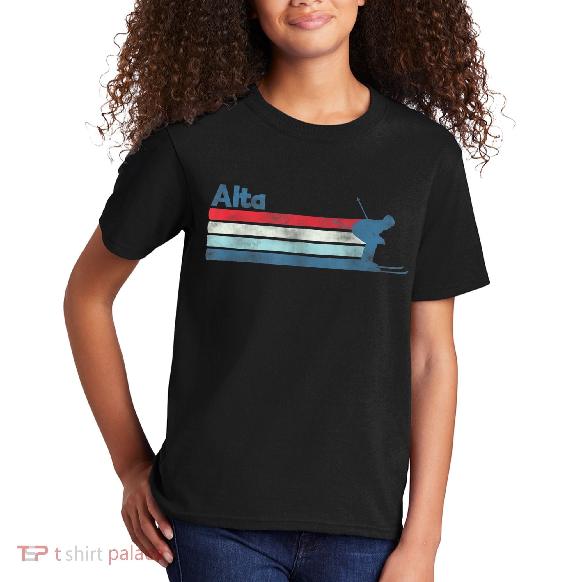 Alta Utah Retro Ski Kids T-Shirt