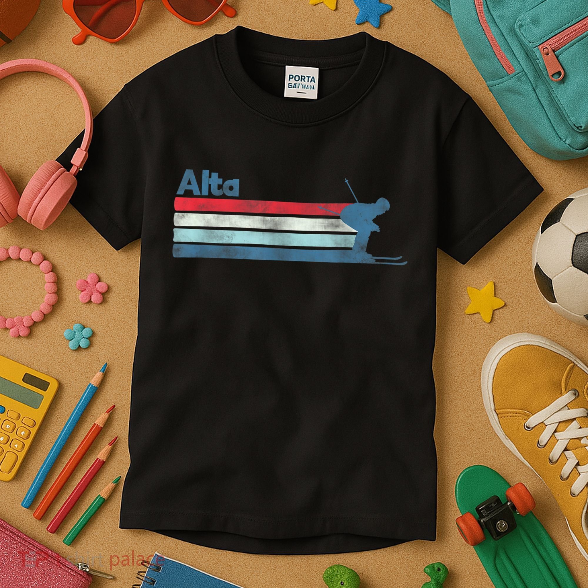 Alta Utah Retro Ski Kids T-Shirt