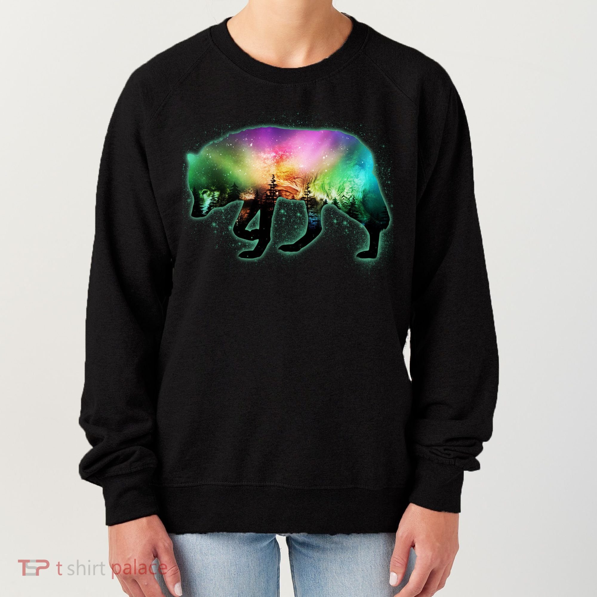 Aurora Borealis Wolf Wilderness Women's Sweatshirt