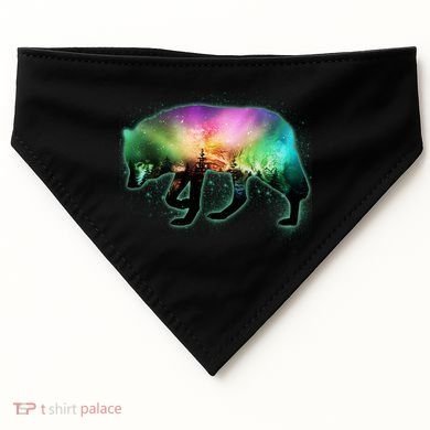 Aurora Borealis Wolf Wilderness USA-Made Doggie Bandana