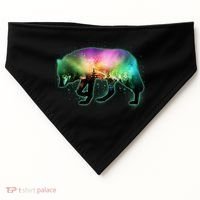 Aurora Borealis Wolf Wilderness USA-Made Doggie Bandana thumb 0