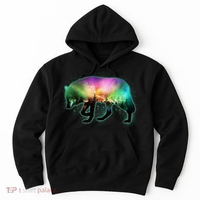 Aurora Borealis Wolf Wilderness Hoodie