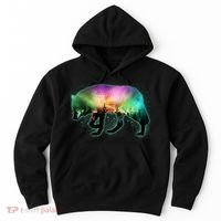 Aurora Borealis Wolf Wilderness Hoodie thumb 0