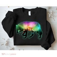 Aurora Borealis Wolf Wilderness Sweatshirt thumb 2