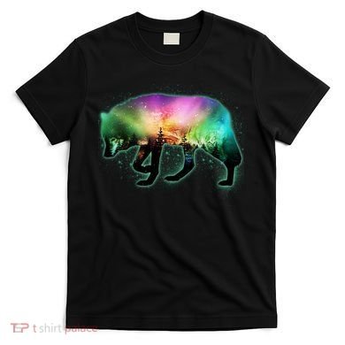 Aurora Borealis Wolf Wilderness T-Shirt