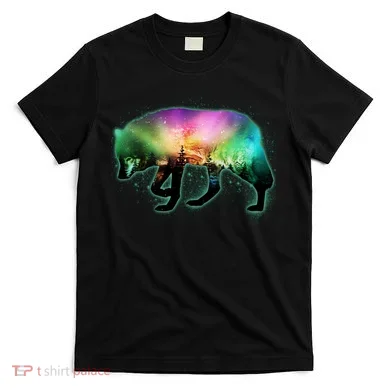 Aurora Borealis Wolf Wilderness T-Shirt