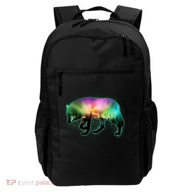 Aurora Borealis Wolf Wilderness Backpack