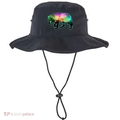 Aurora Borealis Wolf Wilderness Bucket Hat