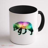 Aurora Borealis Wolf Wilderness Coffee Mug thumb 1