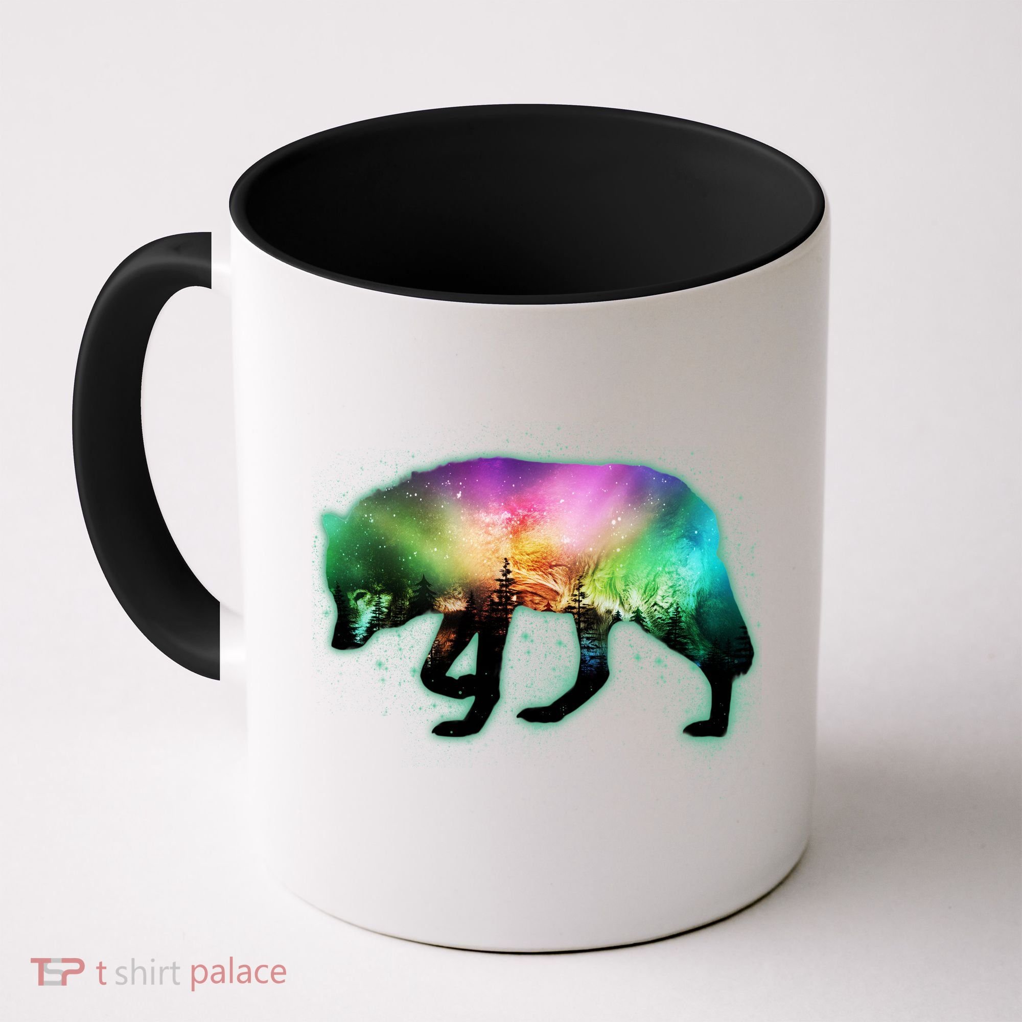 Aurora Borealis Wolf Wilderness Coffee Mug