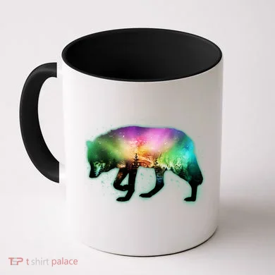 Aurora Borealis Wolf Wilderness Coffee Mug