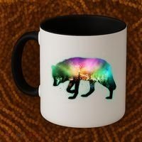 Aurora Borealis Wolf Wilderness Coffee Mug thumb 2