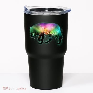 Aurora Borealis Wolf Wilderness Tumbler