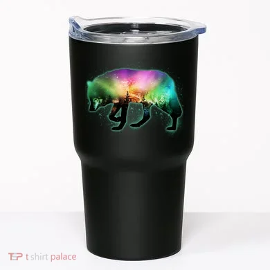 Aurora Borealis Wolf Wilderness Tumbler