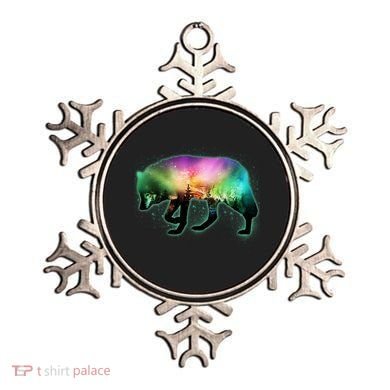 Aurora Borealis Wolf Wilderness Ornament