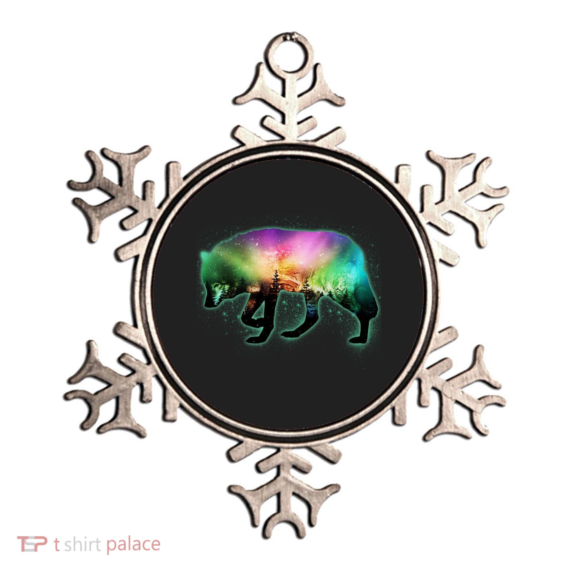 Aurora Borealis Wolf Wilderness Ornament