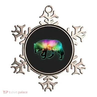 Aurora Borealis Wolf Wilderness Ornament