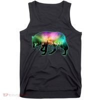 Aurora Borealis Wolf Wilderness Tank Top thumb 0