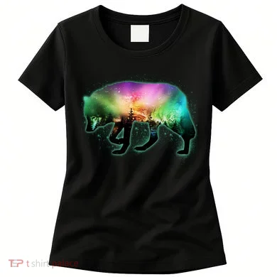 Aurora Borealis Wolf Wilderness Women's T-Shirt