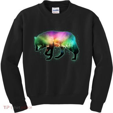 Aurora Borealis Wolf Wilderness Kids Sweatshirt