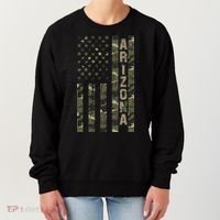 Arizona United States Distressed Camo W Us Flag Women's Sweatshirt thumb 0