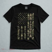 Arizona United States Distressed Camo W Us Flag T-Shirt thumb 5
