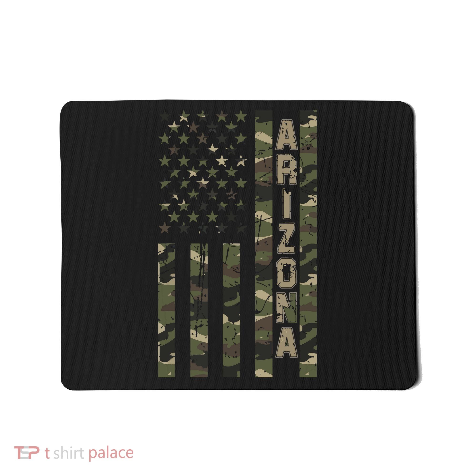 Arizona United States Distressed Camo W Us Flag Mousepad