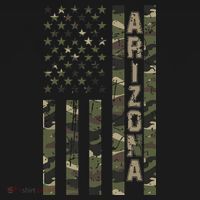 Arizona United States Distressed Camo W Us Flag Mousepad thumb 1