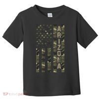 Arizona United States Distressed Camo W Us Flag Toddler T-Shirt thumb 0