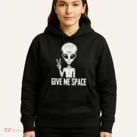 Alien Ufo Space Ship Extraterrestrial Give Me Space Hoodie thumb 5