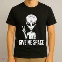 Alien Ufo Space Ship Extraterrestrial Give Me Space T-Shirt thumb 3