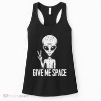 Alien Ufo Space Ship Extraterrestrial Give Me Space Women's Tank Top thumb 0