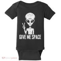 Alien Ufo Space Ship Extraterrestrial Give Me Space Baby Bodysuit thumb 0