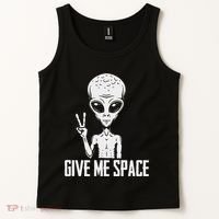 Alien Ufo Space Ship Extraterrestrial Give Me Space Tank Top thumb 2
