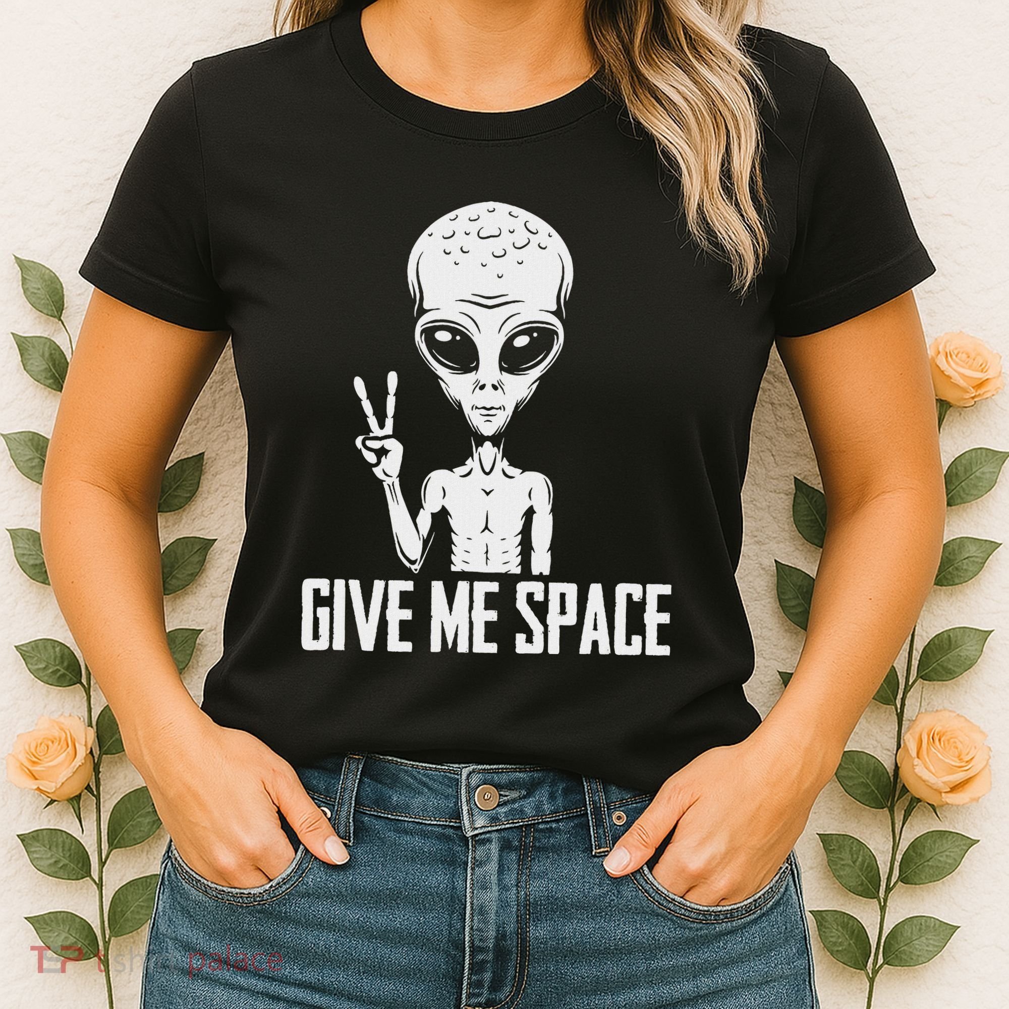 Alien Ufo Space Ship Extraterrestrial Give Me Space Women's T-Shirt