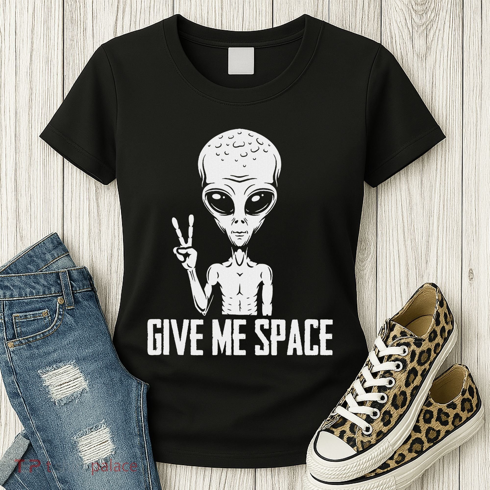 Alien Ufo Space Ship Extraterrestrial Give Me Space Women's T-Shirt