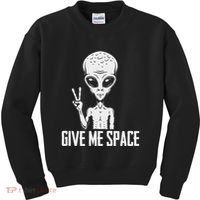 Alien Ufo Space Ship Extraterrestrial Give Me Space Kids Sweatshirt thumb 0