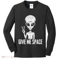 Alien Ufo Space Ship Extraterrestrial Give Me Space Kids Long Sleeve Shirt thumb 0