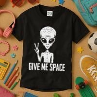 Alien Ufo Space Ship Extraterrestrial Give Me Space Kids T-Shirt thumb 3