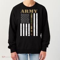 Army United States Thin Camo Line Flag Front And Back Women's Sweatshirt thumb 0