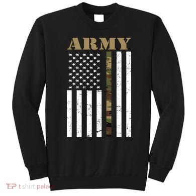 Army United States Thin Camo Line Flag Front And Back Sweatshirt