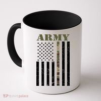 Army United States Thin Camo Line Flag Front And Back Coffee Mug thumb 0