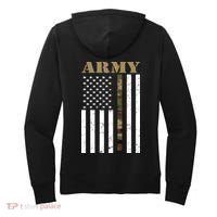 Army United States Thin Camo Line Flag Front And Back Women's Hoodie thumb 1