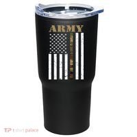 Army United States Thin Camo Line Flag Front And Back Tumbler thumb 1