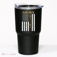 Army United States Thin Camo Line Flag Front And Back Tumbler thumb 0